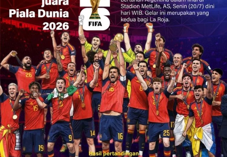 Infografik: Spanyol Juara Piala Dunia 2026 Usai Bungkam Argentina di Final