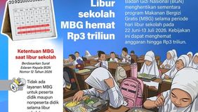 Badan Gizi Nasional (BGN) menghentikan sementara pelaksanaan Program Makan Bergizi Gratis (MBG) selama masa libur sekolah pada 22 Juni hingga 13 Juli 2026. Kebijakan tersebut diperkirakan mampu menghemat anggaran hingga Rp3 triliun selama periode lib
