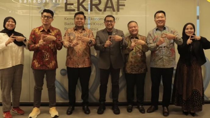 Menteri Ekonomi Kreatif, Teuku Riefky Harsya, menerima kunjungan audiensi jajaran direksi Nusantara TV (NTV) pada Senin, 11 Agustus 2025. 