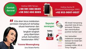 Pemerintah memastikan keselamatan warga negara Indonesia (WNI) di Iran usai terjadinya serangan udara Amerika Serikat dan Israel ke sejumlah wilayah di negara tersebut pada Sabtu, 28 Februari 2026. Kementerian Luar Negeri (Kemlu) menyatakan terus men