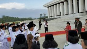 Ada 76 pelajar dari 38 Provinsi yang bakal ditugaskan mengibarkan bendera Sang Saka Merah Putih untuk pertama kalinya di IKN dalam HUT RI Ke-79.