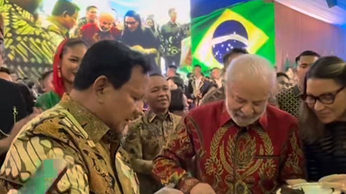Moment Hangat Prabowo dan Presiden Brasil Lula Rayakan Ulang Tahun Bersama di Istana