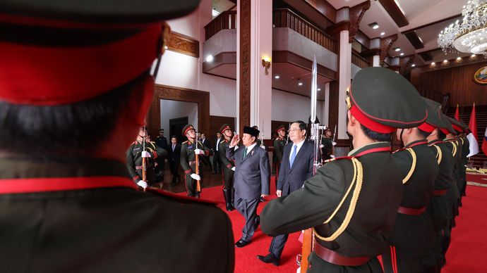 Prabowo Bertemu Presiden dan PM Laos, Bahas Peningkatan Kerja Sama Pertahanan <b>(Istimewa)</b>