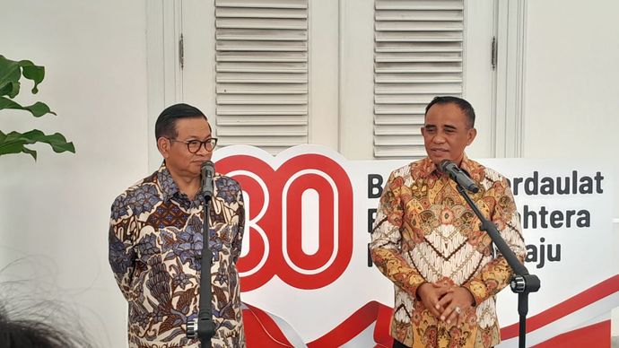 Pramono Anung dan Anwar Hafid
