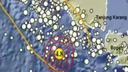 Gempa Berkekuatan 4,8 Magnitudo Guncang Lampung
