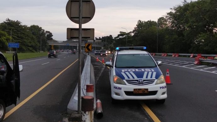 PT Jasa Marga (Persero) memberlakukan contraflow di ruas Tol Jagorawi arah Puncak pada H+3 Lebaran 2025 atau 4 April 2025. 