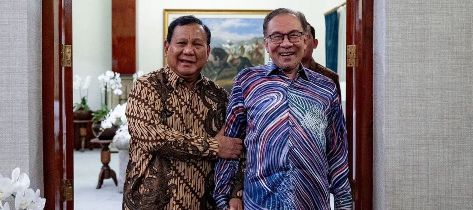 Prabowo Subianto dan PM Malaysia Anwar Ibrahim