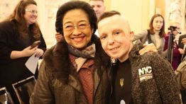 Megawati Bertemu Anak Korban Perang Palestna dan Ukraina di Roma