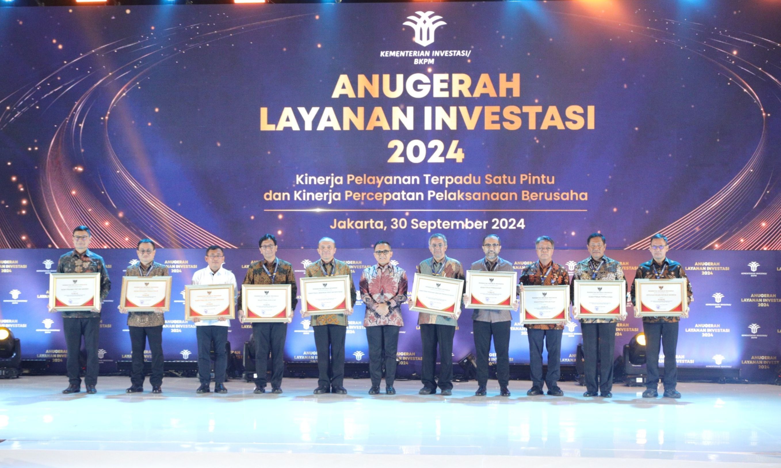 Kemhan RI Raih Terbaik Pertama pada Penghargaan Anugerah Layanan Investasi 2024 <b>(Istimewa)</b>