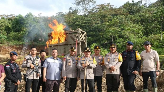 Kapolda Sumbar Pimpin Pemberantasan Tambang Ilegal di Solok Selatan