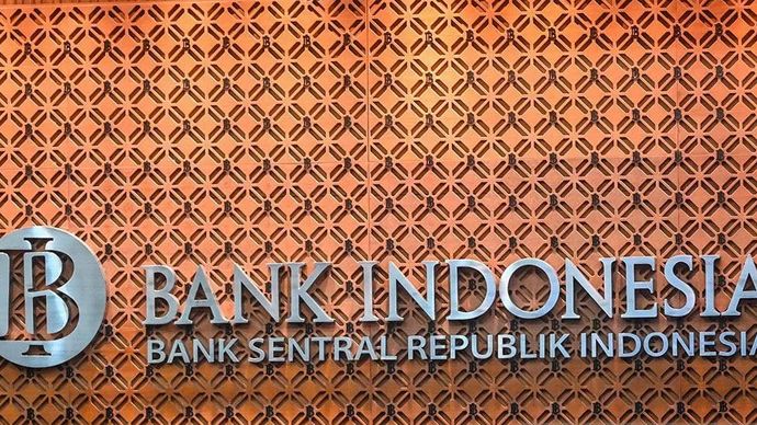 Logo Bank Indonesia (BI) Jakarta. ANTARA FOTO/Rivan Awal Lingga/rwa/am