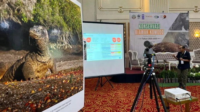 Pemaparan KSP dalam kegiatan sosialisasi dan diseminasi SRAK komodo di Kota Bogor, Jawa Barat, Kamis 26 Februari 2026. ANTARA/M Fikri Setiawan