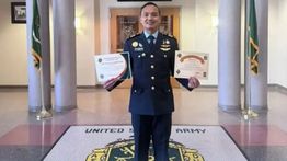 Prajurit TNI AU Raih Prestasi Tertinggi di Sekolah Militer Polisi Amerika Serikat