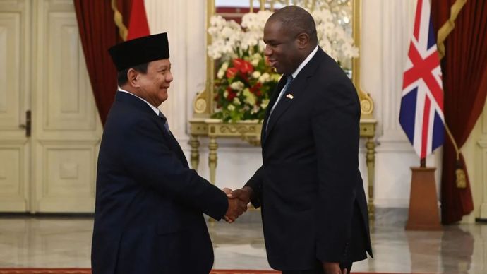 Presiden Prabowo Subianto dan Menteri Luar Negeri Inggris David Lammy