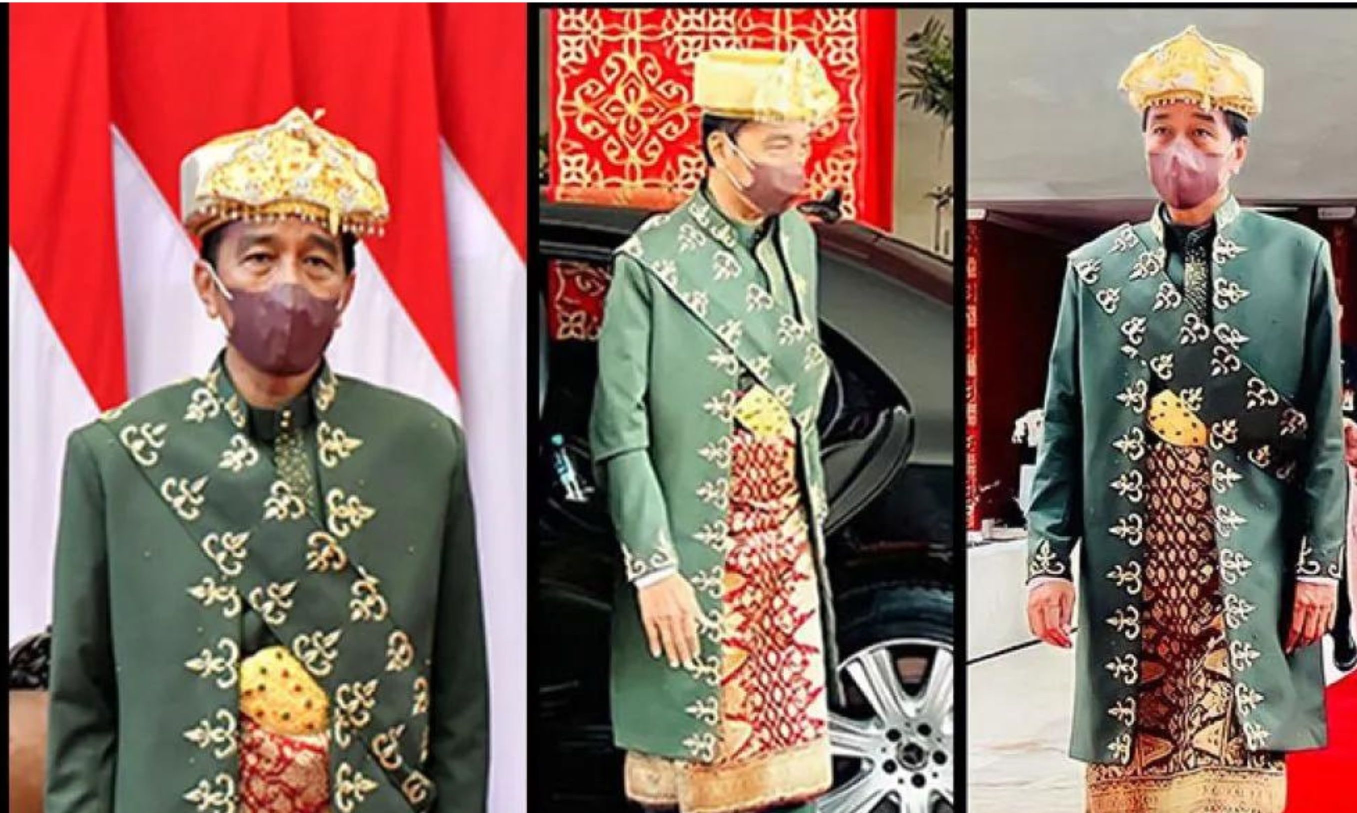 Jokowi Pake Adat Belitung atau Paksian <b>(ANTARA)</b>