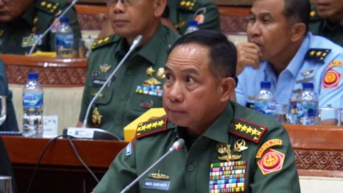Tangkapan layar - Panglima TNI Jenderal TNI Agus Subiyanto saat rapat kerja bersama Komisi I DPR di 