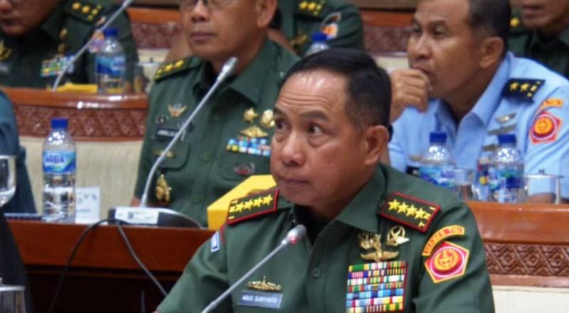 Tangkapan layar - Panglima TNI Jenderal TNI Agus Subiyanto saat rapat kerja bersama Komisi I DPR di  <b>(ANTARA/Melalusa Susthira K)</b>