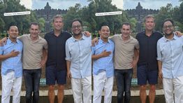 Denny Landzaat, Alex pastoor, Gerald Nonton Laga PSS Sleman-Persija Jakarta