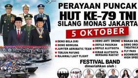 Tepat pada Sabtu 5 Oktober 2024, Tentara Nasional Indonesia (TNI) bakal merayakan Hari Ulang tahun ke 79 di Silang Monas Jakarta.