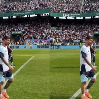 Lionel Messi Cuma Pemanasan, Stadion Angola Penuh Dipadati Suporter