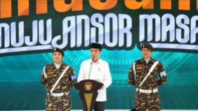 Presiden Jokowi menghadiri acara Inagurasi GP Ansor di Istora Senayan pada Senin kemarin 27 Mei 2024. 