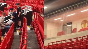 Beredar video yang memperlihatkan markas Manchester United, Old Trafford banjir dan atap stadion terlihat bocor. Hal ini menjadi viral di media sosial.