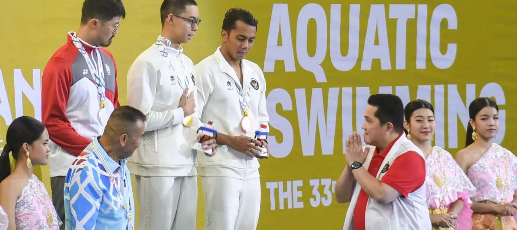  Erick Thohir Jumpai Atlet di SEA Games