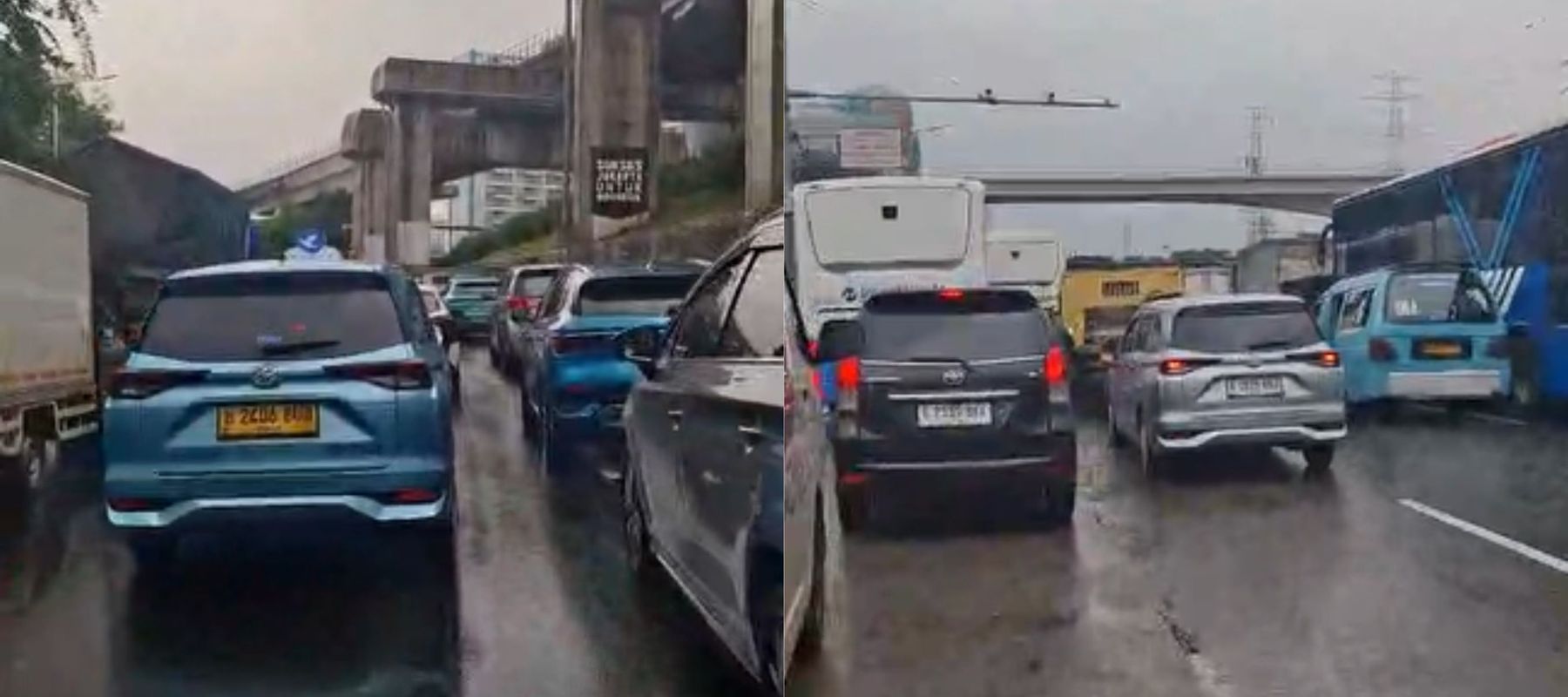 Banjir Rendam Cawang, Lalu Lintas Lumpuh dan Macet Parah
