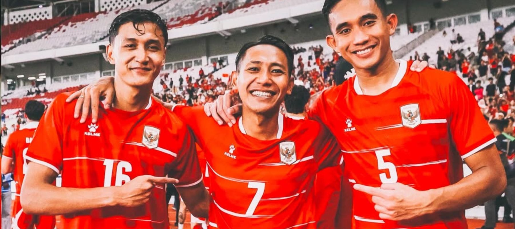 Dony Tri Pamungkas (Kiri), Beckham Putra (Tengah) dan Rizky Ridho (Kanan)