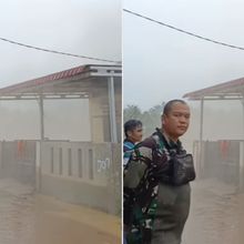 Rumah Hanyut Diterjang Banjir di Padang, Kopka Marinir Ikhwan Arif Tetap Teguh