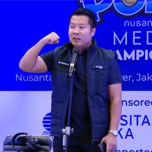 Dirut NTV Randy Tampubolon Buka Acara Turnamen Ping Pong Media Championship
