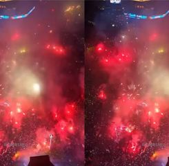 Persija Jakarta Ultah ke-92, Ribuan Jakmania Ramaikan Bundaran HI Semalam