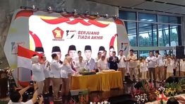 Momen HUT Ke-17 Gerindra Dirayakan di Gedung DPR 