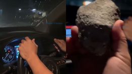 Pengendara Mobil Ini Jadi Korban Lempar Batu Besar di Cianjur