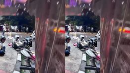 Viral Mobil Tabrak Lari Pengendara Motor di Samping Tol Jakarta-Merak Jakbar