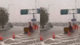 Tol Graha-BSD Ditutup Gegara Pohon Tumbang Usai Hujan Deras