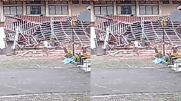 Viral Atap Gedung Pendopo Unsil Tasikmalaya Roboh, 16 Mahasiswa Dibawa ke RS