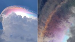 Viral Fenomena Langka Awan Pelangi Muncul di Langit Jonggol