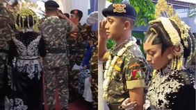 Beredar video memperlihatkan Anggota Banser merayakan pernikahan seperti layaknya Anggota TNI. Hal ini menjadi viral di media sosial.