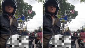 Beredar video memperlihatkan seorang pengendara motor balik marah ketika ditegur karena mengemudi sambil merokok. Hal ini menjadi viral di media sosial.