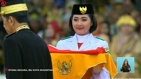 Livenia Evelyn Kurniawan ditunjuk sebagai pembawa Baki Upacara HUT RI ke-79 di Ibu Kota Nusantara (IKN) pada Sabtu pagi ini, 17 Agustus 2024.