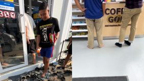 Beredar video memperlihatkan salah satu minimarket IKN harus buka sepatu ketika hendak belanja. Hal tersebut menjadi viral di media sosial.