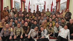 Para menteri di Kabinet Indonesia Maju hadir ke Istana Kepresidenan untuk menghadiri makan siang terakhir bersama Presiden Jokowi pada Jumat 18 Oktober 2024.