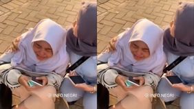 Seorang wanita menangis histeris setelah mengetahui motor yang terparkir di Perpustakaan Daerah Lampung hilang. Hal tersebut menjadi viral di media sosial.