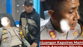 Kapolres Mamberamo Tengah, AKBP Rahman terkena anak panah di bagian pipi sebelah kiri setelah salah massa pendukung Wakil Bupati melakukan protes.