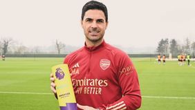 Pelatih Arsenal, Mikel Arteta tampaknya kecewa setelah timnya tersingkir dari Piala FA usai dipermalukan Manchester United dalam drama adu penalti dengan skor 5-3.