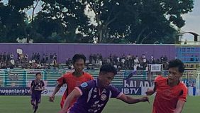 Tuan rumah PSCG Ciamis ditahan imbang Tornado FC dengan skor 1-1 dalam babak 6 besar PNM Liga Nusantara leg pertama di Stadion Galuh Ciamis, Rabu 5 Februari 2025.