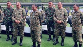 Mantan Presiden Susilo Bambang Yudhoyono turut hadir di acara retret yang diikuti oleh sejumlah Kepala Daerah terpilih di Akademi Militer, Magelang.