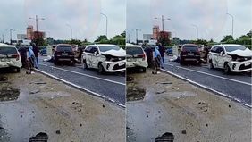 Beredar video memperlihatkan sebuah mobil pick up yang hilang kendali serta menyebabkan kecelakaan beruntun di Tol Bandara Soekarno Hatta. Hal tersebut menjadi viral media sosial.