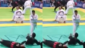 Beredar video memperlihatkan seorang atlet muda pencak silat mengalami kejang saat turnamen berlangsung. Hal tersebut menjadi viral di media sosial.